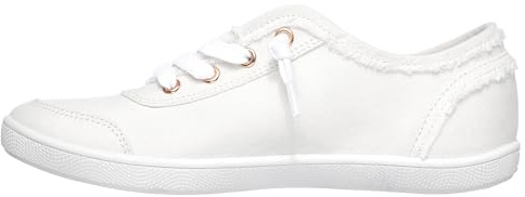 Skechers Women's Bobs B Cute Sneaker – Memory Foam, Flexible Outsole, Lightweight Vegan Shoes, White, 9.5 Wide