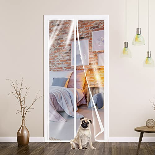 Meet Beauty Magnet Wärmeschutzvorhang für Türen, 90x205cm Thermo Türvorhang, Isolier Schutz Vorhang, Haustierfreundlich, Wasserdicht, Winddicht, Stromsparen