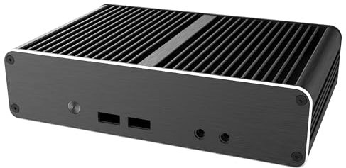 Akasa Newton CAC, progettato per Intel NUC 11 (Atlas Canyon) Mini PC, case Fanless in alluminio con dissipatore SSD M.2, con processori Pentium Silver o Celeron, A-NUC83-M1B