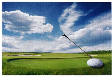 Campo da golf Stampato Classico Puzzle 1000 Pezzi in Legno Adulti Bambini Puzzle Gioco Tempo Libero per Famiglia Amici Regali di Compleanno