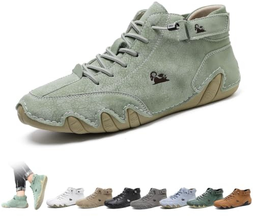 Bottes Hautes Italiennes Faites À la Main Chaussures D'extérieur Unisexes Minimalistes Beck Respirantes Antidérapantes Décontractées Pieds Nus for la Marche la Randonnée la Conduite Bottes Baskets(Lig