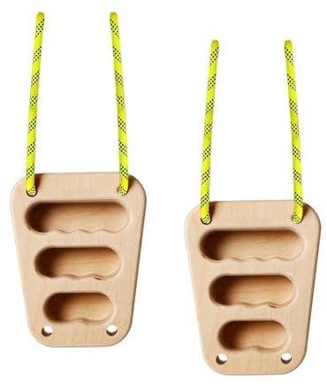 Harilla 2Pcs Wooden Hangboard Training Board Climbing Fingerboard Rock Climbing Holds Training Board Smooth Finger Strengthener Hang Board for Climbers for Home Outdoor