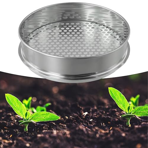 Maximize Your Gardening Efficiency with a Practical Metal Soil Sieve Tool (Round Hole 7mm)