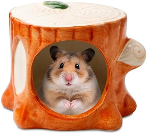 BYZESTY Keramiskt hamsterhus, hus för hamster, hamster gömställe och livsmiljöer, keramiskt hamster gömställe för dvärghamstrar, gerbiler, husdjurs livsmiljö