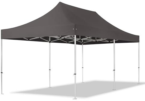 TOOLPORT Faltzelt Professional 3x6 ohne Seitenteile Faltpavillon ALU Pavillon Partyzelt in dunkelgrau