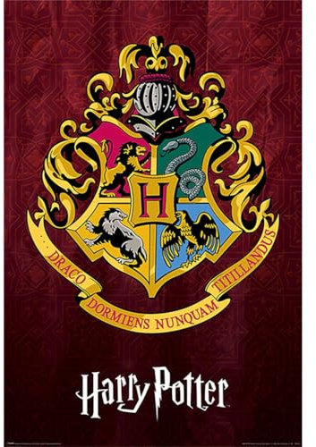 Harry Potter Hogwarts Crest Poster (61cm x 91.5cm) (Multicoloured)