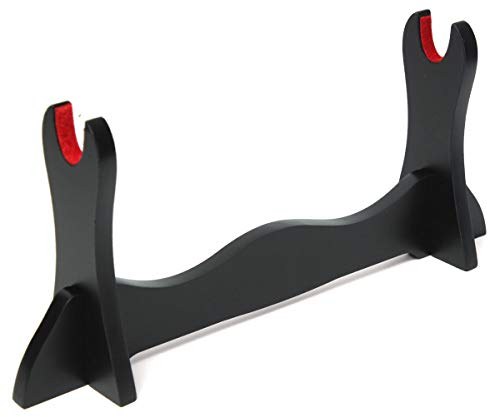 SHULI Schwerthalter Gepolsterter Stoff Schwerthalter aus schwarz lackiertem Wakishita Shiki Tanto Schwertständer-A