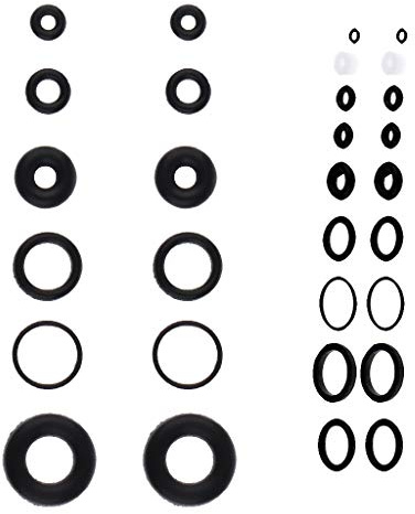 dailymall 40pcs Aerógrafo Anillo Interno Junta Tórica Sellos de Goma Accesorio para Aerógrafo Aro Interno Sellador Adecuado Aerógrafo