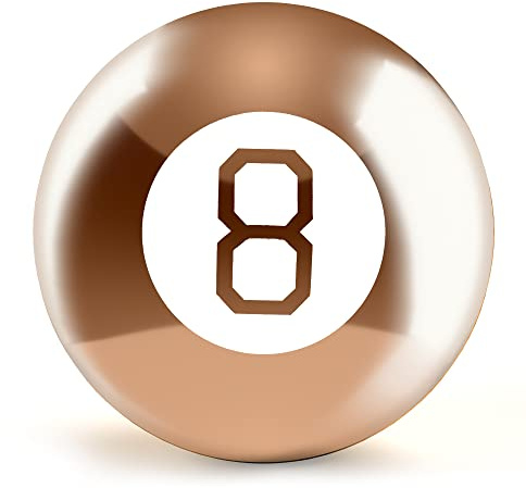 WICKED GIZMOS Magic 8 Ball – Classic Retro Novelty Mystic Gadget Answers Questions about Romance, Friendship, School, Work - Fun Gift Features More Than 15 Answers and Predictions (Rose Gold)