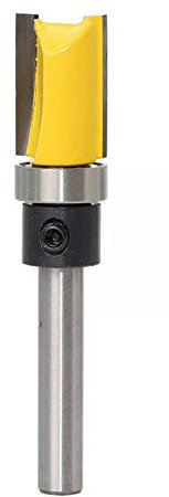 ExcInter 1/4 Inch Shank Flush Trim Pattern Router Bit Template Router,1/4x1/2x20,Woodworking Top Bearing Milling Tools for Wood Hardwood Particleboard MDF