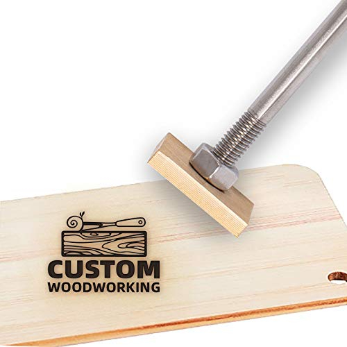 OLYCRAFT Custom Wood Branding Eisen 3cm/1.2 Leder Branding Eisenstempel Custom Logo BBQ Heat Stamp Mit Messingkopf Und Holzgriff Für Die Holzbearbeitung, Backen Und Handgefertigtes Design - Baumstamm