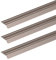 Alberts 499716 Ausgleichsprofil | selbstklebend | Aluminium, edelstahlfarbig eloxiert | 900 x 39 mm | 3er Set