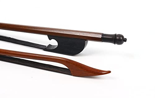 Neu 4/4 Geige Bogen Barock Bögen Ebenholz Frosch Brasilholz Schwarz Bogen haar Gerade