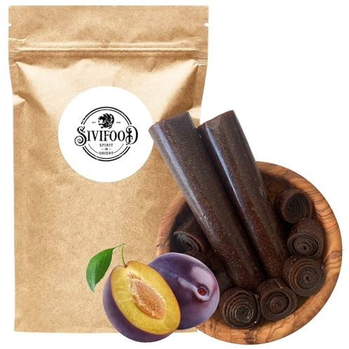 SIVIFOOD pelle di frutta lavashakal gusto di prugna 200g - sottilissimi rotoli di frutta pasta di frutta secca pressata rotoli di frullato barrette di frutta snack alla frutta lavashake anir