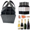 GFTCGK Flaschentasche, Flaschentasche 9 Flaschen, Flaschenträger Flaschentasche Filz Wiederverwendbare Wein Halter Bier Flasche Tasche Getränketasche Für Party Reise Picknick(Grau)