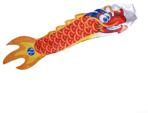 Manche à air en forme de dragon, tissu Ripstop, couleurs vives, matériau durable (orange)