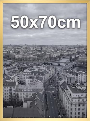 Ditwis 50x70cm Picture Frame Gold, Aluminium Photo Frame for Posters and Photos