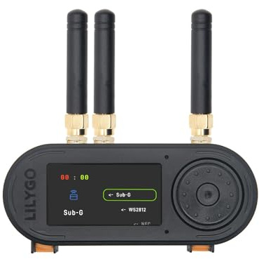 LILYGO T-Embed CC1101 Plus ESP32-S3 Micrófono TTGO Placa de desarrollo con pantalla LCD TFT IPS ST7789V de 1,9 pulgadas Versión con antena externa (Negro)