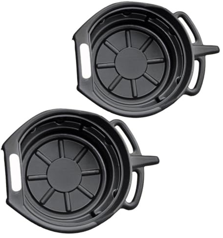 HOMOBABE 2 Bandejas de Goteo para Aceite de Motor de 10l y 15l Instalación Sencilla y Material PE para Coches, Ideales para Mantenimiento y Recogida de Aceite Usado