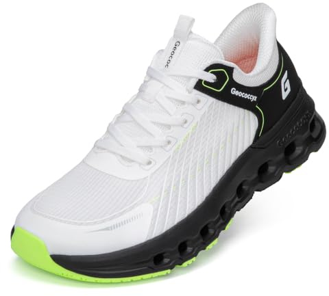 Geococcyx Zapatillas Anchas Hombre Zapatos Deportivos | Casual Zapatillas, Caminar Sneakers, Transpirables, Antideslizante, Amortiguación, Ligeras cómodas, para Correr, Uso Diario