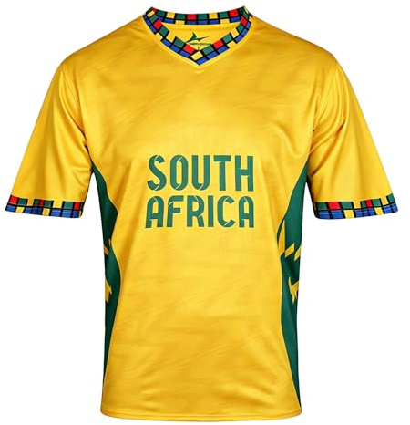 2026 Fotbollskopp 48 land fotboll cup cheer T-shirt herr dam skjorta kortärmad andas sport träning casual fotboll tröja T-shirt, Sydafrika, M
