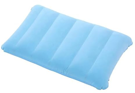 Large Inflatable Head Rest Cushion Rectangle Pillow For Back And Sitting Ease Health Home - Blow up Cushion for Travel and Camping - Soft and Comfortable (Navy Blue) (1, Sky Blue, One Size)