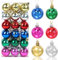 Weihnachtskugeln Bunt 36 Stück, Christbaumkugeln Kunststoff 4cm, Weihnachtsbaum Kugeln, Weihnachtskugeln Baumschmuck Ornamente, Christbaumkugeln Set für Party Weihnachtsschmuck