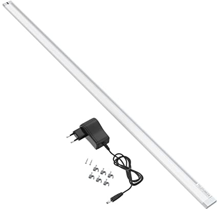 TELEFUNKEN - Led Unterbauleuchte 87,3 Cm, Küche, Led Leiste Küchenschrank, Werkstattlampe, Ir-Bewegungssensor, Neutralweißes Licht, 10 W,1100 Lm, Silberfarbig