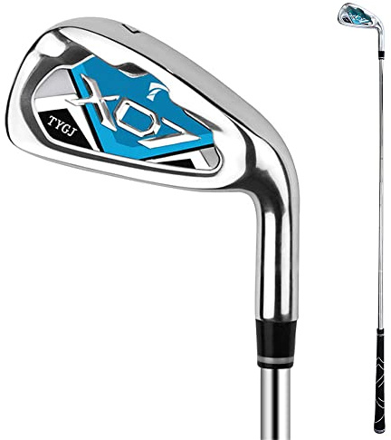 Golf Club Iron NO.7 for Men Woman Steel/Graphite Swing Practice Club for Beginner Right Hand Single Golf Irons (Blue-Graphite)