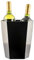 Koala Spain (6 unidades) Cubitera acrílica 1-2 botellas, Color Negro, Apilable, Diseño poligonal