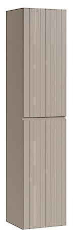 Muebles Slavic Armario Alto de baño Iconic Cashmere, Armario de baño Colgante, Puertas acanaladas, Color Cachemir