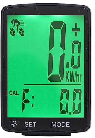 Cyclodator, 2,8 tum bakgrundsbelyst LCD-skärm trådlös hastighetsmätare kilometer med kadenssensor, vattentät cykeldator för utomhuscykling