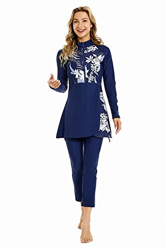 TaissBocco Full Swimming Costume Burkini for Women Modest Girls Swimsuit Islamic Swimwear Plus Size