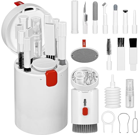 MumdoYAL 20 in 1 Handy Reinigungsset,Tastatur Reinigungsset,Pc Zubehör,Multifunctional Cleaning Kit for Laptop, Keyboard,Mobile,Earphones,Camera