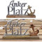 Cepewa Schriftzug 'Ankerplatz' Anker Silber | 25x15x5cm Mangoholz Aluminium | Dekoaufsteller Tischdeko Aufsteller maritim (1 x Schriftzug Ankerplatz Anker Silber 25x15cm)