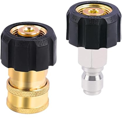 Adattatore per tubo idropulitrice da M22 a 3/8, pistola a innesto rapido e raccordi per tubi flessibili (confezione da 2-14 mm)