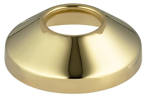 Rosace sanitaire ronde finition gold brillant Ø65 mm - filetage 3/4 (20x27) (lot de 2) NOYON & THIEBAULT | installation simple et rapide | masque les raccords | finition élégante et moderne