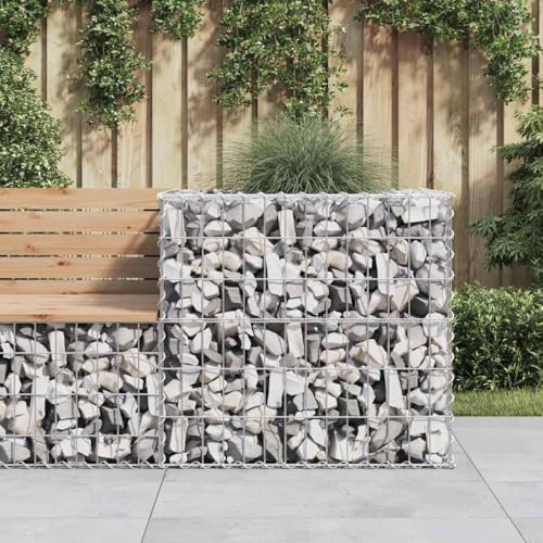 Sophrelle Cesta de gaviones Hierro galvanizado Color Plateado 70x70x65 cm Plateado,364850