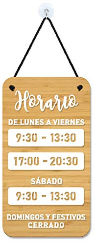 SIGNS - Design para personalizar - Cartel Horario de Apertura - Shabby Chic OH07 - Placa Horario para Tiendas, Cartel horario comercio, Placa horario comercial, cartel horario negocio (Español)