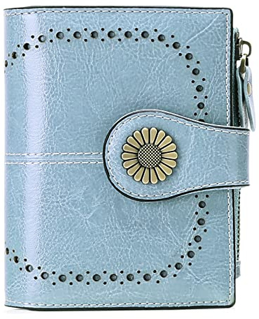 SENDEFN Bifold Purse Card Holder Wallet Leather RFID Blocking Wallet for Women with 16 Card Slots