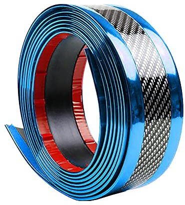 ETOPARS Car Door Sill Protector Strips Carbon Fiber Blue Auto Bumper Guard Scratch Protection Sticker Trim Threshold Anti Scratch 2.5m*7cm
