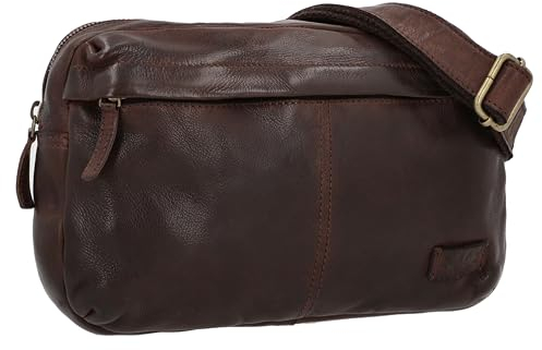 Gusti Umhängetasche Leder - Amara Damen Handtasche Ledertasche Vintage Braun Leder