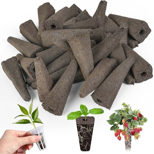 VEGOATY Lot de 50 éponges de rechange pour culture hydroponique - Manchons de démarrage de graines - Pour systèmes de culture hydroponique - Kit de jardin hydroponique (1)