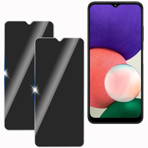KULAIKE【2 Pezzi Vetro Temperato per Samsung Galaxy A22 5G Privacy Pellicola Protettiva,Anti-Spy,Durezza 9H,Anti-Graffio,Senza Bolle,Anti-Impronte Protezione Schermo per Samsung Galaxy A22 5G