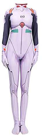 Noowye Anime Ayanami Rei Disfraz de Cosplay para mujer, traje de combate, sombrero de Halloween, uniforme de Halloween, traje de disfraz, disfraz de anime, ropa de rendimiento
