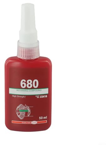 50ml 680 compuesto de retención verde de alta resistencia, anaeróbico para piezas cilíndricas, cizalla de 4000 PSI, fijación de 10 minutos, conjunto de polea de engranaje de eje