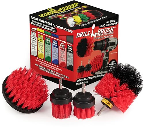Outdoor Cleaning Supplies - Fountain and Patio Cleaning Brushes - Fire Pit - Scrub Brushes - Concrete Brush - Grout Cleaner - Granite Scrubbing Tool - Headstone Restoration Kit - Garden Statues Brush