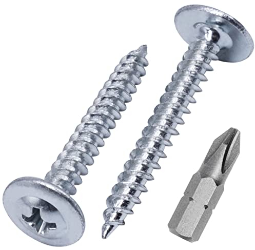 Paquete de 150 piezas de acero chapado en zinc de 4 x 30 mm, tornillos de metal, cabeza de armadura modificada, autorroscante (150, 4 x 30 mm)