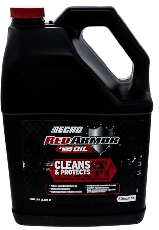 Echo Products 6550050 Red Armor Oil Mix 2-Cycle2-Stroke High Performance, Semi-Synthetic, Clean and Protect Against Carbon Build Up, Outdoor Power Equipment Engine Formula 128 fl oz, (1 Gal.)
