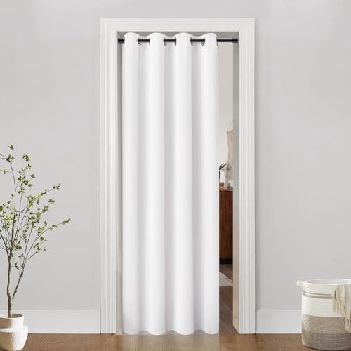 PANELSBURG Grommet Door Curtain,Pure White,38 x 80 - 1 Panel